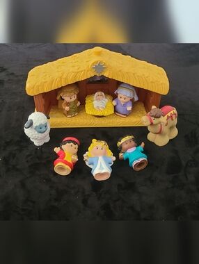 Fisher-Price Little People Nativity Set camel mary Joseph Jesus Manger Christmas